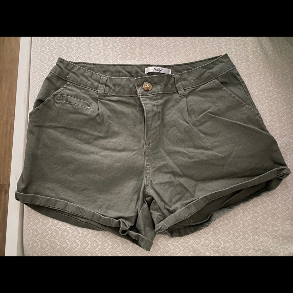 Navy Green Shorts